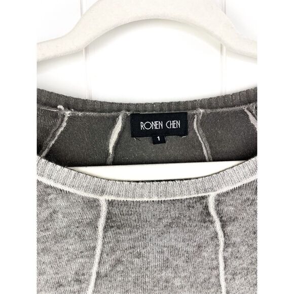 Ronen Chen Grey Batwing Lightweight Sweater Size 1 (S) - Picture 2 of 10